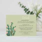 Desert Cactus Bloom Details Informatiekaartje (Staand voorkant)