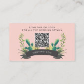 Desert Cactus Bloom Gift Registry Visitekaartje (Achterkant)