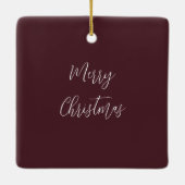 Desert Cactus Blooming Merry Kerstmis Keramisch Ornament (Achterkant)