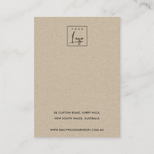 DESERT CACTUS BLUSH FOLIAGE STUD EARRING DISPLAY VISITEKAARTJE (Achterkant)