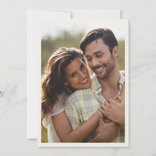 Desert Cactus Boho Photo Wedding Invitation Kaart (Achterkant)