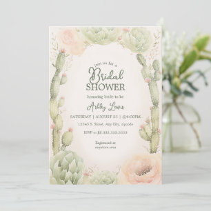 Desert Cactus Bridal Fiesta douche Kaart