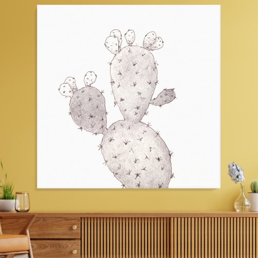 Desert Cactus Canvas Afdruk (Insitu (Woonkamer))