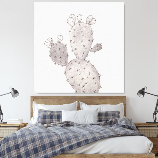 Desert Cactus Canvas Afdruk (Insitu (Slaapkamer))