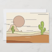 Desert Cactus Cinco de Mayo Uitnodiging (Achterkant)