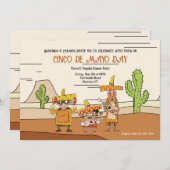 Desert Cactus Cinco de Mayo Uitnodiging (Voorkant / Achterkant)