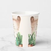  Desert Cactus Cowboy Boots Baby shower Papieren Bekers (Links)