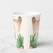  Desert Cactus Cowboy Boots Baby shower Papieren Bekers (Rechts)