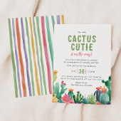 Desert Cactus Cutie Girl Baby Shower Kaart