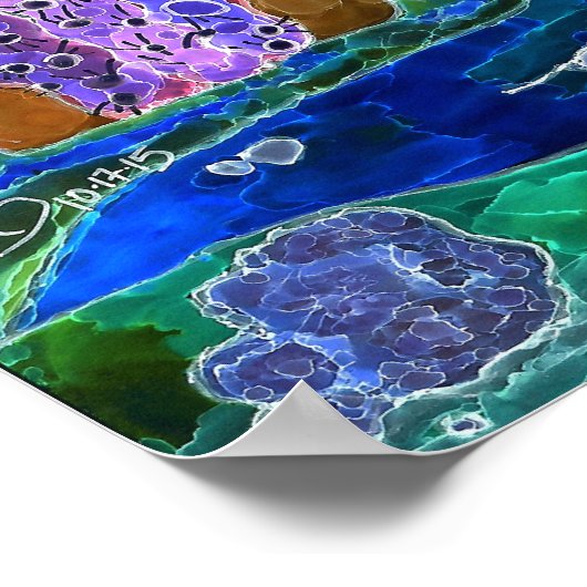 Desert Cactus Evening Poster 24 x 24 inch (Hoek)