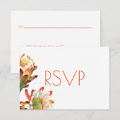 Desert Cactus Flower Wedding RSVP Kaartje (Voorkant / Achterkant)