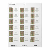 Desert Cactus Flowers in Waterverf Adres Etiket (Full Sheet)