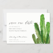 DESERT CACTUS FOLIAGE-WATERVERF BEWAREN DE DATUM MAGNETISCHE UITNODIGING (Voorkant)