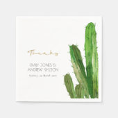 DESERT CACTUS FOLIAGE WATERVERF DANK U WEDING SERVET (Voorkant)