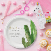 DESERT CACTUS FOLIAGE WATERVERF VRIJGEZELLENFEEST PAPIEREN BORDJE (Feest)