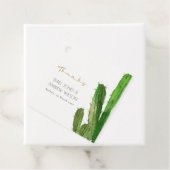 DESERT CACTUS FOLIAGE WATERVERF WEDING DANK U BEDANKJES LABELS (In situ)
