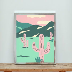 Desert Cactus Foto Afdruk