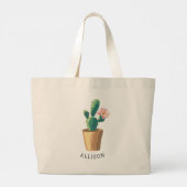 Desert Cactus Garden | Bruid | Grote Tote Bag (Achterkant)
