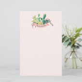 Desert Cactus Garden | Gepersonaliseerde schrijfbe (Staand voorkant)
