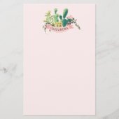 Desert Cactus Garden | Gepersonaliseerde schrijfbe (Voorkant)