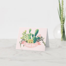 Desert Cactus Garden | Hartelijk dank Bedankkaart