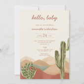 Desert cactus genderneutraal baby shower kaart (Voorkant)