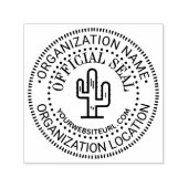 Desert Cactus Generic Official Seal Name Loc URL Zelfinktende Stempel (Design)