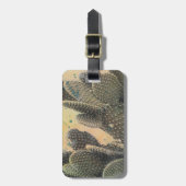 Desert Cactus | Green Splatter Bagagelabel (Voorkant verticaal)