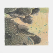 Desert Cactus | Green Splatter Fleece Deken (Voorkant (Horizontaal))
