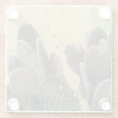 Desert Cactus | Green Splatter Glazen Onderzetter (Achterkant)