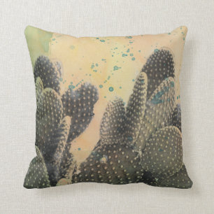 Desert Cactus Green Splatter Kussen
