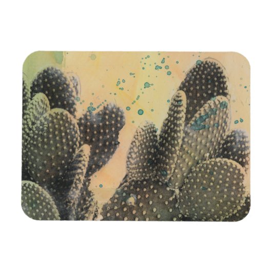 Desert Cactus | Green Splatter Magneet (Horizontaal)
