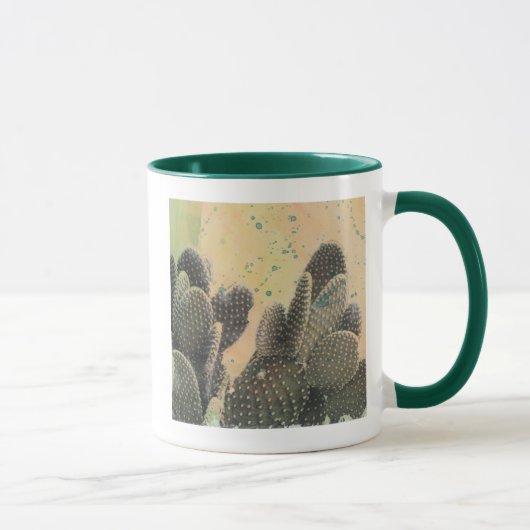 Desert Cactus | Green Splatter Mok (Rechts)