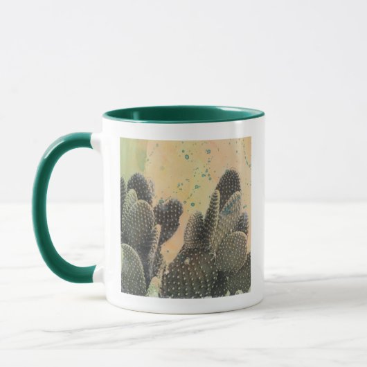 Desert Cactus | Green Splatter Mok (Links)
