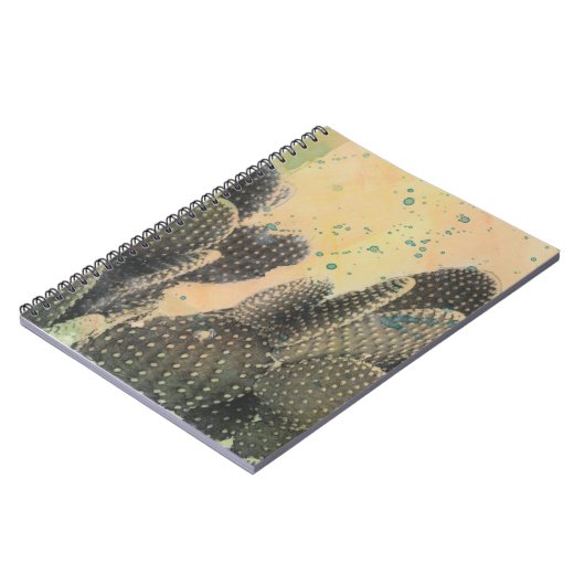 Desert Cactus | Green Splatter Notitieboek (Linkerzijde)