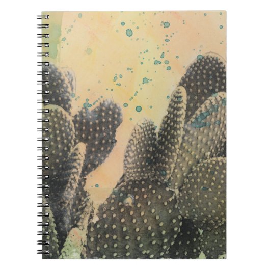 Desert Cactus | Green Splatter Notitieboek (Voorkant)