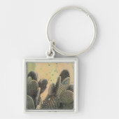 Desert Cactus | Green Splatter Sleutelhanger (Voorkant)
