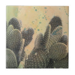 Desert Cactus | Green Splatter Tegeltje<br><div class="desc">Desert Cactus | Artiest Green Splatter: Naomi McCavitt</div>