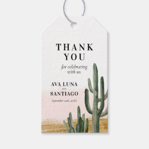 Desert Cactus Hartelijk dank Cadeaulabel