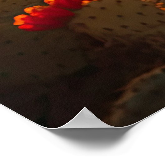 Desert Cactus in Bloom AI Art | Fottorealistisch Poster (Hoek)