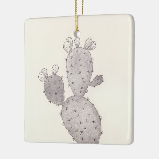 Desert Cactus Keramisch Ornament (Links)