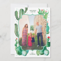 Desert Cactus kerstkaarten
