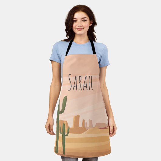 Desert Cactus Kitchen Schort  (Gedragen)