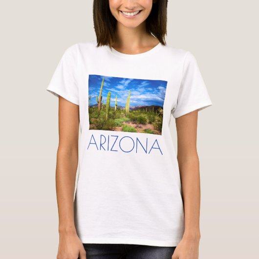 Desert cactus landscape, Arizona T-shirt (Voorkant)