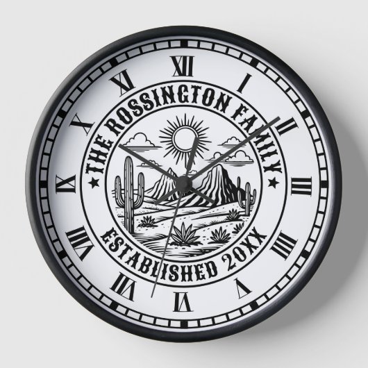 Desert Cactus Landschap #2S Familienaam Datum ESTD (Voorkant)