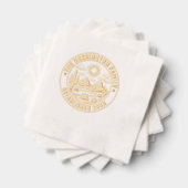 Desert Cactus Landschap #2S Familienaam Datum ESTD Folie Servetten (Insitu (Gestapeld))