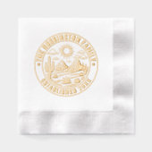 Desert Cactus Landschap #2S Familienaam Datum ESTD Folie Servetten (Voorkant)