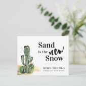 Desert Cactus Merry kerst Nieuw Adres Aankondigingskaart (Staand voorkant)