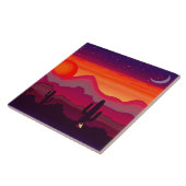 Desert Cactus Moon Tegeltje (Zijkant)