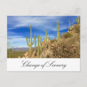 Desert Cactus New Address Moving Aankondigingskaart (Voorkant)